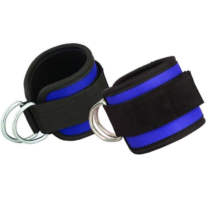 2pc Fitness Crossfit bandes de résistance cheville poignets jambe hanche entraînement câble-machine - Modèle: Blue - HSJSTLDC03251
