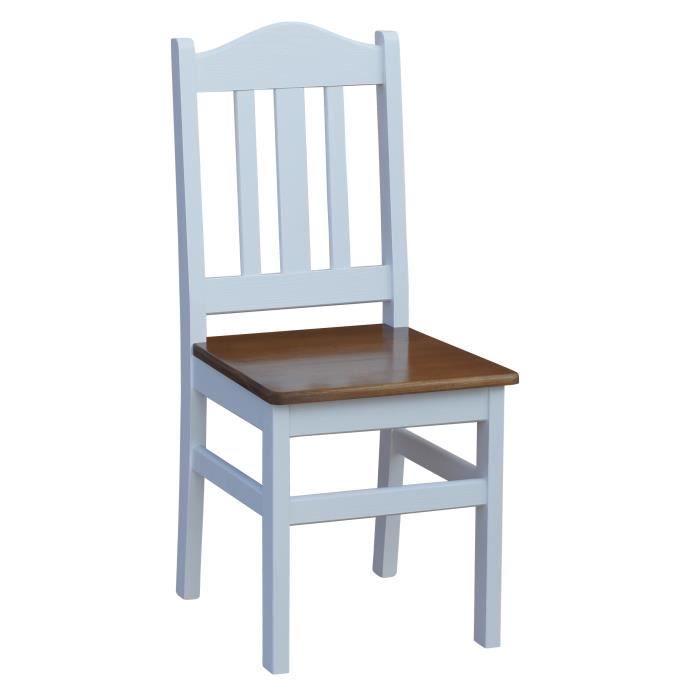 La chaise Blanc/Chêne Sapin Bois Solide