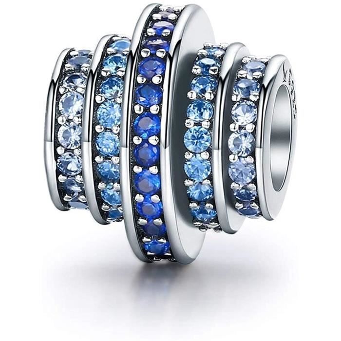 DIAN Jewellery Bleu Melodie Breloque Perle Avec Zircone - Bracelet Breloque Pour Pandora Bracelets Charmes, Heureux Anniversaire...