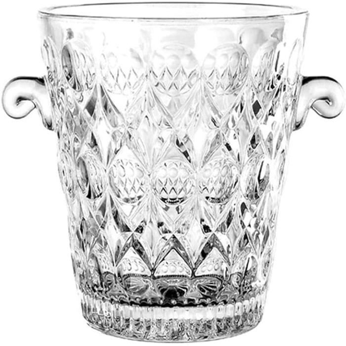 SEAU A GLACONS Seau Agrave Glace Seau Agrave Glace en Cristal Portable Seau Agrave Champagne en Cristal Refroidisseur Agrave Vi410