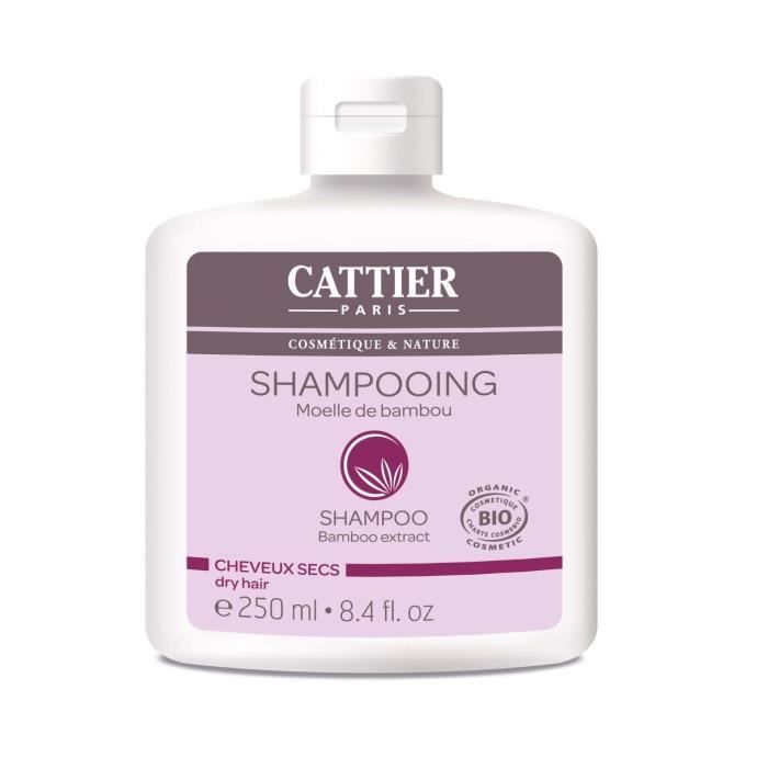 CATTIER Shampooing Moelle de Bambou Bio Cheveux Secs 250 ml