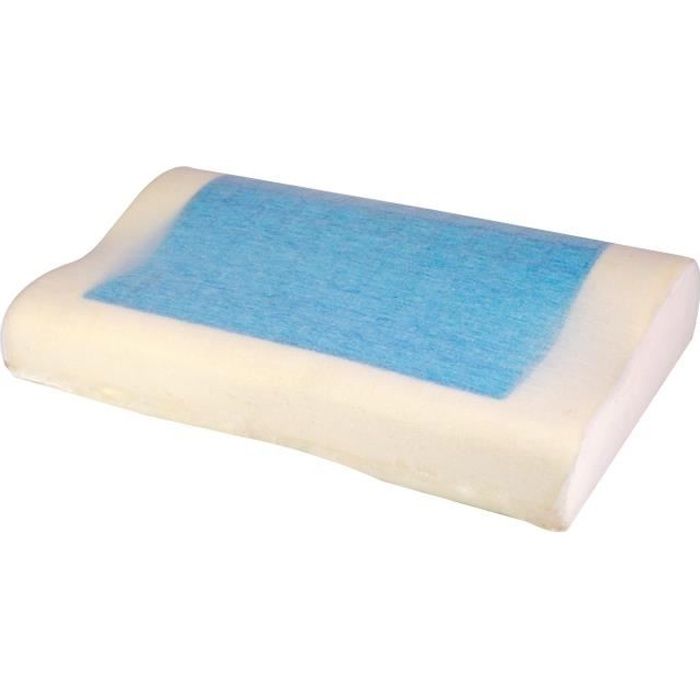 JOCCA - Coussin rafraichissant avec gel - Mousse visco-élastique à mémoire de forme - Oreiller ergonomique