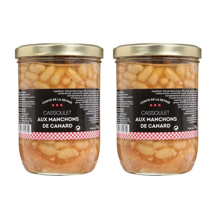 COMTE DE LA SEYNIE 2 Conserves Cassoulets Confit Canard 2x750g