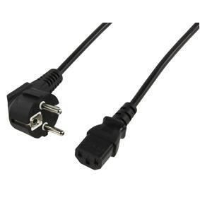 LCS - Cable d'alimentation electrique Noir 20m - Prise Femelle Europe coté périphérique pour Vidéoprojecteur, PC, Télé, ect...