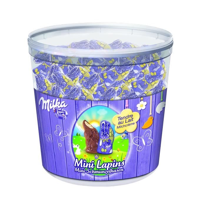 MILKA Chocolat Tubo Mini Lapins Tendre au lait - 1,505 kg - DDM au 31/07/2021