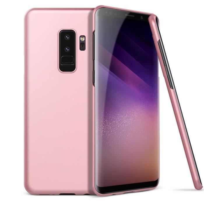 SmartLegend Coque Samsung Galaxy S9 Plus Rose Gold Finition Matte Ultra Mince Anti Choc Anti Rayures