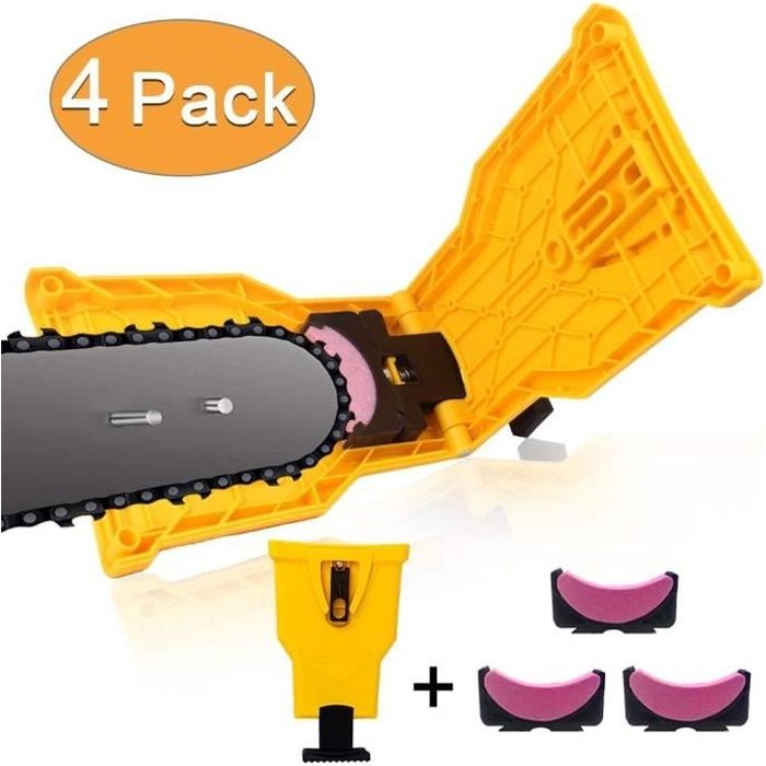 Stillcool® Affûteuse de tronçonneuse Aiguiser PR dents de lame de scie à chaîne portative avec 3 pierre à aiguiser