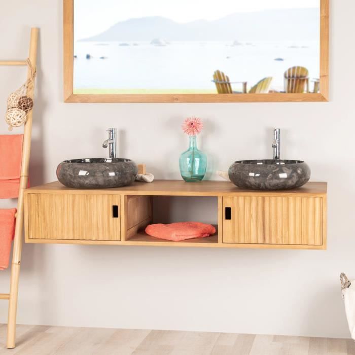 meuble suspendu double vasque