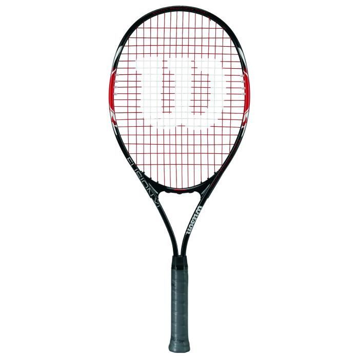 Wilson Raquette de Tennis Unisexe, Pour les joueurs débutants, Fusion XL, Taille 3, Noir-Rouge, WRT30070U3