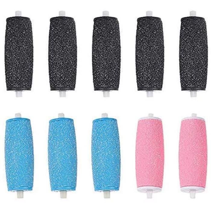 WF20807-10PCS Rouleaux de Rechange Pédicure Pied Electrique, Pierre Ponce Pied pour Velvet Smooth - Râpe Electrique aux cristaux m