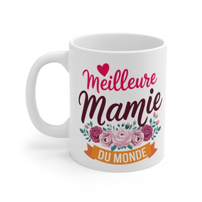 Mug "Meilleure Mamie du Monde" - Tasse Cadeau pour Mamie - Design ...
