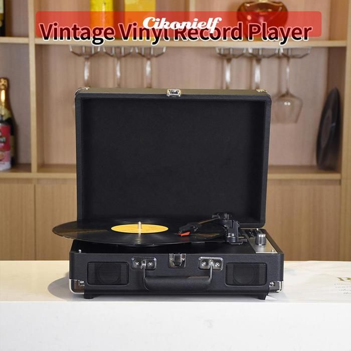 Platine Vinyle Rétro DIGITNOW! USB 3 Vitesses 33/45/78 RPM – Tourne-Disque Avec Haut-Parleurs Intégrés Et Conversion MP3