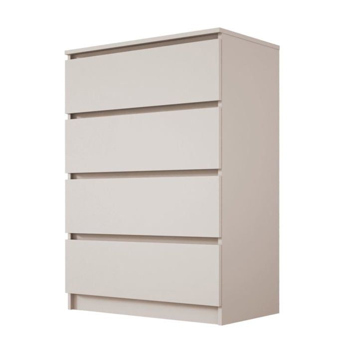 Commode - Cachemire - 4 tiroirs - 70 x 39 x 101 cm - Design contemporain - Rangement fonctionnel