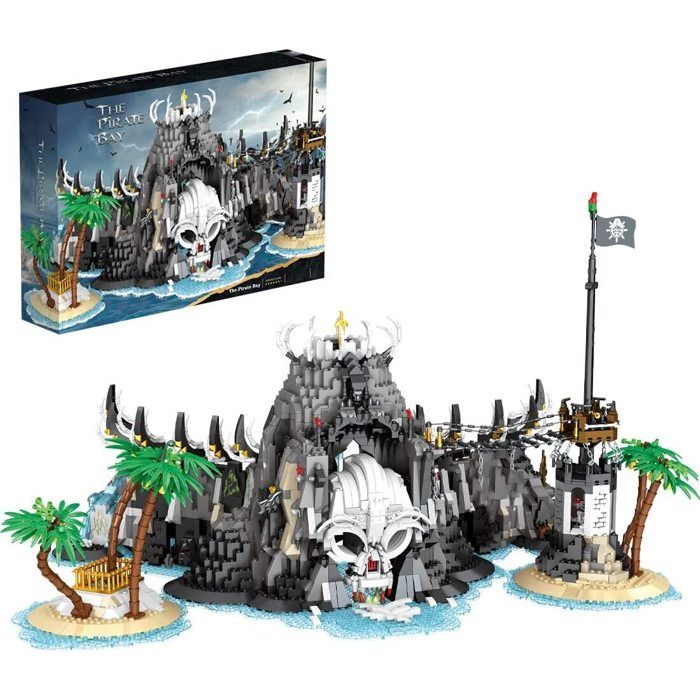 Reobrix 66012 Blocs de construction Pirate Bay Moc Blocs emboîtables Modèle 2960 pièces Cadeau