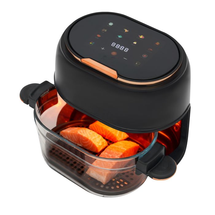 Friteuse sans Huile - Air Fryer Multifonctional - Friteuse sans Huile 4L - 1350W Noir - 60-190 ℃ Friteuse sans Huile Chronométrable - Oukaning