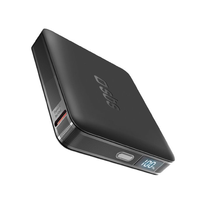 Batterie externe avec écran LCD 5000 mAh USB-C 10 W - noire