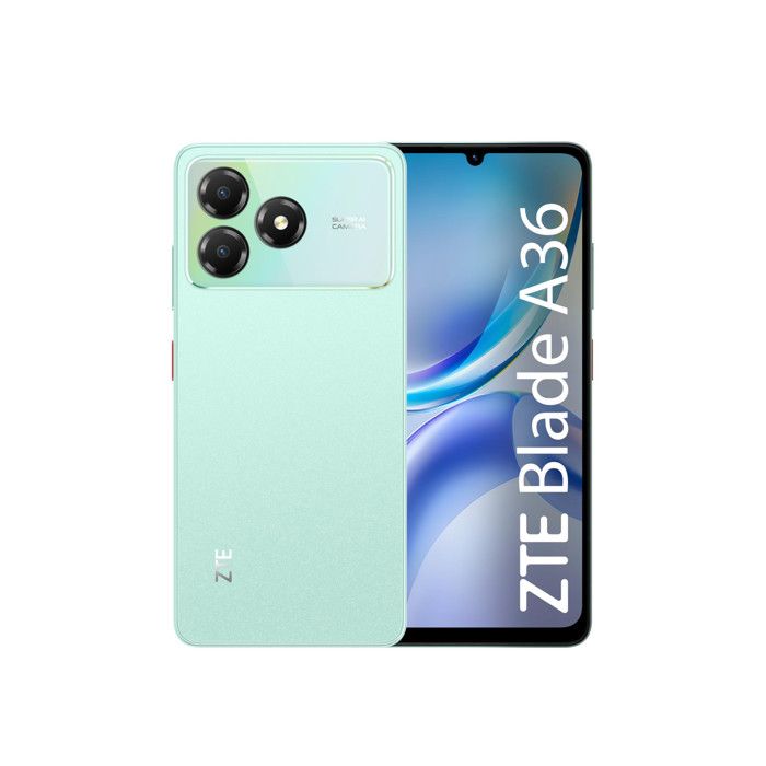 ZTE Blade A36 Smartphone 4G 675 128GB RAM 4GB Batteria 5000mAh Android 15 Aqua Green