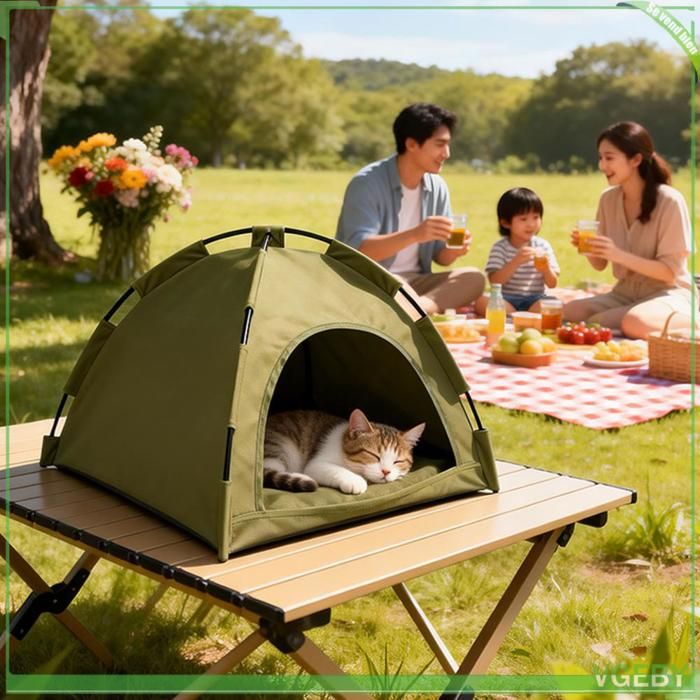 Tente pour animaux de compagnie - FAFEICY - L - Tissu Oxford 600D - Pliable & portable - Fenêtre ventilée