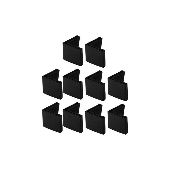 10x Patins L Noir 40x40mm pour Pieds de Chaise/Table - Protection Meuble Angle Fer