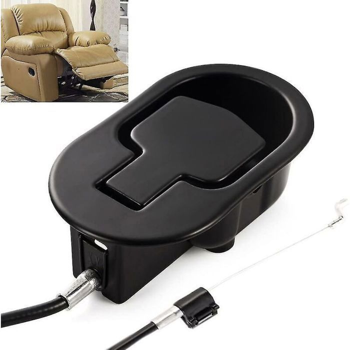 PZCC – Poignée de déverrouillage universelle pour fauteuil inclinable – Alliage aluminium et métal noir – Long câble inclus – Ressor