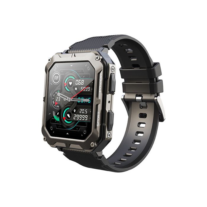 Montre connectée C20PRO DaFit écran 1 83 pouces appel Bluetooth étanche IP68 trois protections sport noir silicone Montre connectée C20PRO DaFit écran 1 83 pouces appel Bluetooth étanche IP68 trois protections sport noir silicone