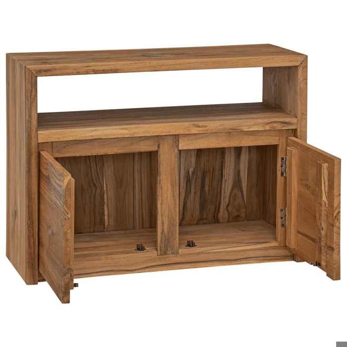 Elegant Buffet 80 x 30 x 60 cm bois de teck massif - Meuble de salon(1parcel)377012