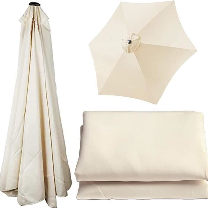 Auvent De Rechange Pour Parasol 3M * 2M, 6 Baleines Toile De Remplacement Pour Parasol Extérieur