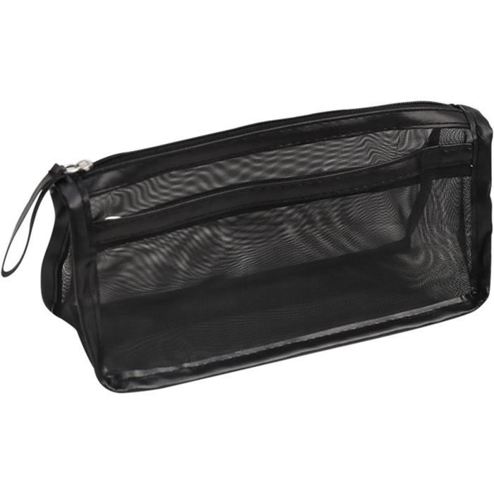 Trousse à Crayons En Filet Mesh - Pochette Zippée Légère Et Résistante - Grande Capacité - Pour Fournitures Scolaires, Cosmétiques, Voyage - Adolescents Et Adultes