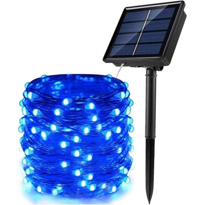 2 Pièces Guirlande Lumineuse - 10M/33FT 100LED Guirlande LED Lumineuse A Pile 8 Mode Cuivre Fil