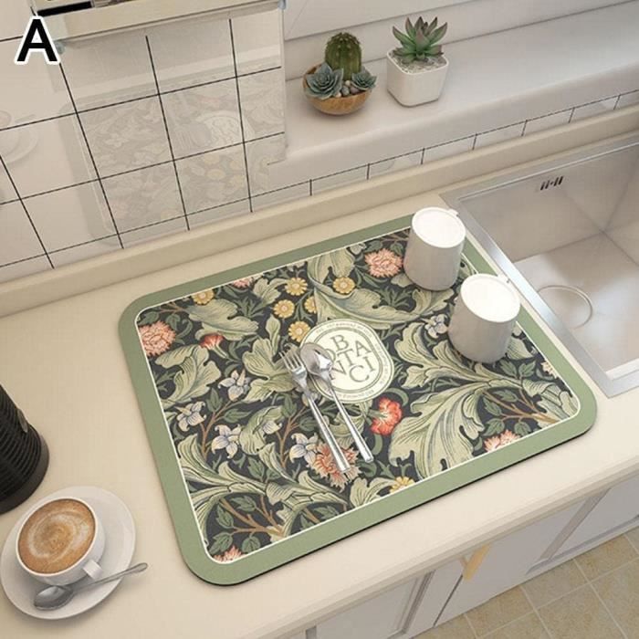 Excelsa Tapis Égouttoir Lavabo Caoutchouc Blanc 40x36 Cm - Protection Évier Anti-Chocs