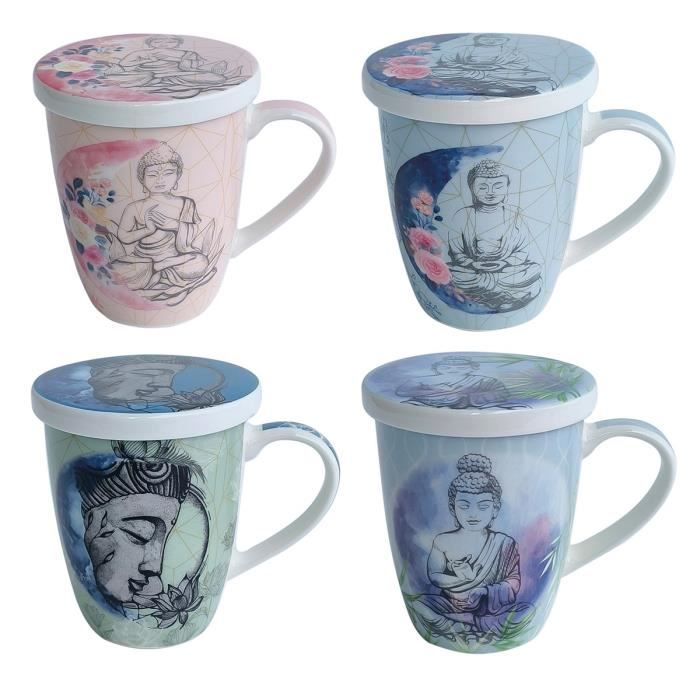 Tasse - ORIGEN Home Decor - Imprimé Cup4 Uni - Porcelaine - Bleu - 12x12x10cm