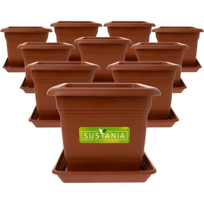 Torre Per Patate SUSTANIA A 4 Piani, 66x42x40 Cm, Vaso Per Verdure Con Irrigazione, Antracite, Prodotto UE - 3