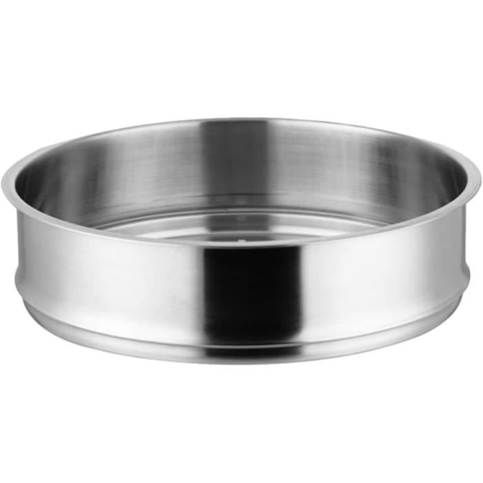 Cuit-vapeur 3 étages En Acier Inoxydable 28 Cm - Avec Couvercle En Verre - Compatible Tous Feux (induction, Gaz) - Lave-vaisselle