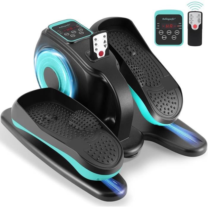 Elliptique sous le bureau – Exerciseur de jambes pour personnes âgées, elliptique compact assis avec télécommande, écran LCD, entraînement elliptique électrique pour la maison, bon cadeau (style bleu Elliptique sous le bureau – Exerciseur de jambes pour personnes âgées, elliptique compact assis avec télécommande, écran LCD, entraînement elliptique électrique pour la maison, bon cadeau (style bleu