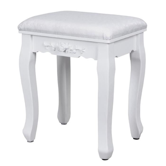 H103 x L87 x T43, blanc secrétaire console de piano en bois blanc coiffeuse de salon 