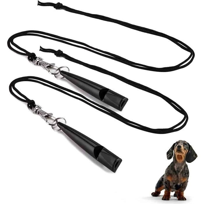 Sifflet à Ultrasons Pour Chien – 2 Pièces, Fréquence Ajustable | Anti-aboiement Et Rappel Silencieux
