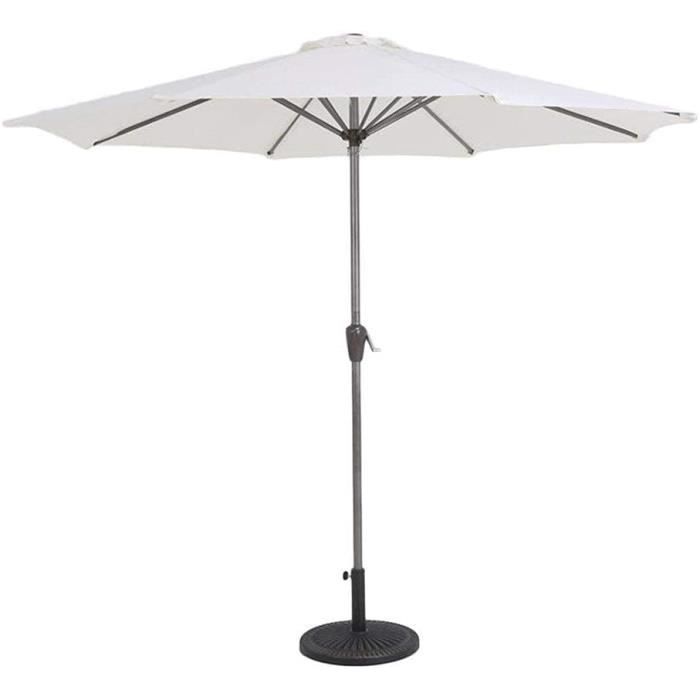 Table De Patio JEAREY Avec Trou Pour Parapluie – Ronde, Noire, Portable (neuf)