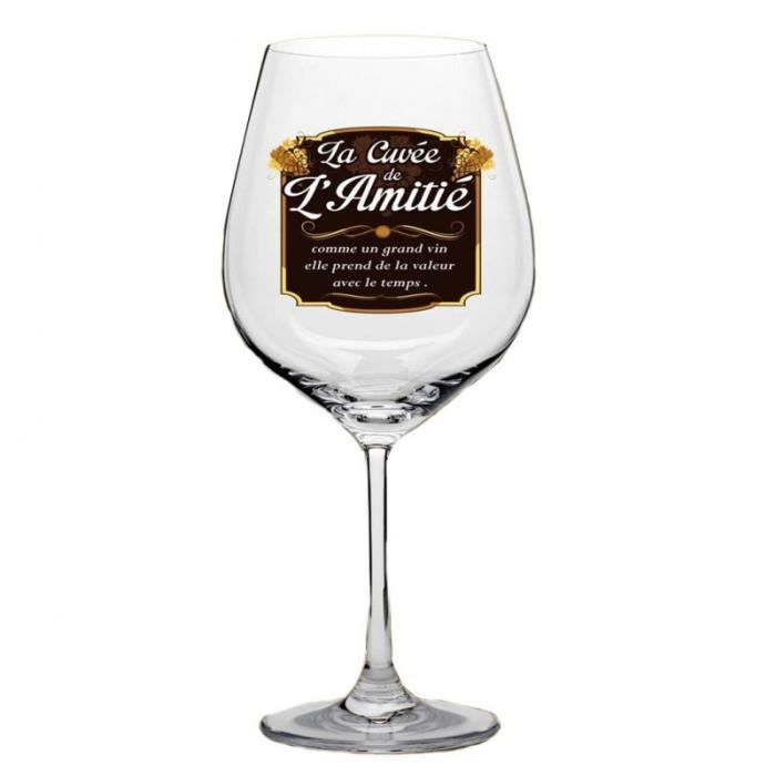 Verre A Vin La Cuvee De L Amitie Cdiscount Maison