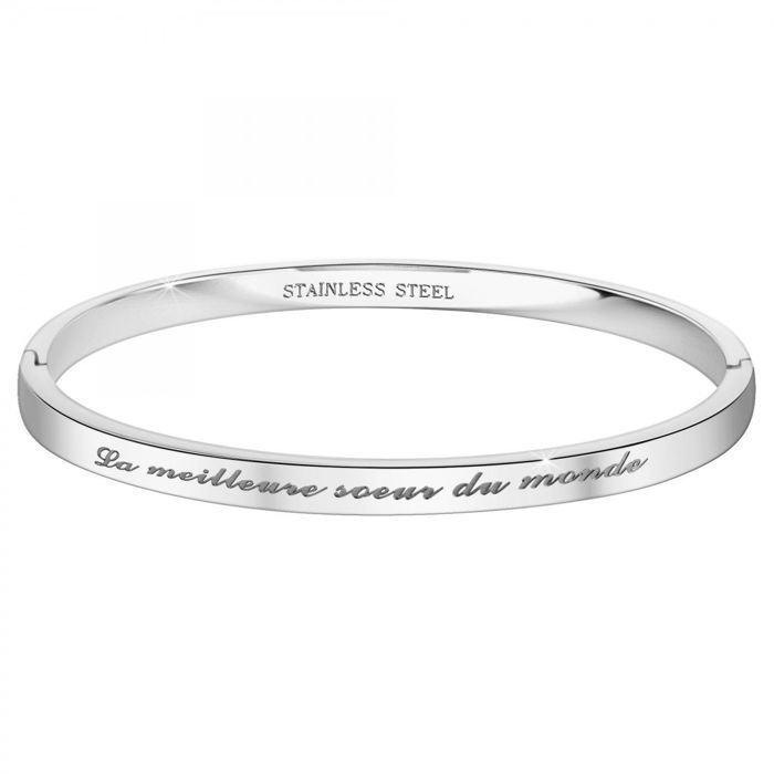 La meilleure soeur du monde - Bracelet SC Crystal en Acier Rhodié argenté La meilleure soeur du monde - Bracelet SC Crystal en Acier Rhodié argenté