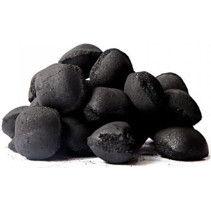 Charbon De Noix De Coco Tom-BBQ - Boîte 4 Kg (144 Briquettes), Combustion 120 Min, Qualité Premium