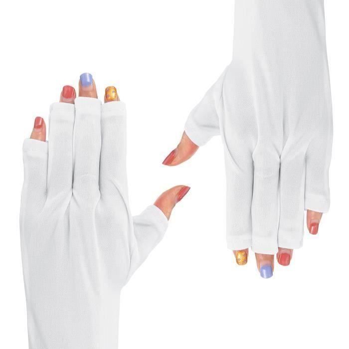 3 Paires Gant de Protection UV Gant de Manucure en Gel Gants Anti UV sans Doigts Prot/égez Vos Mains des Lampe /à Rayons UV S/échoir /à Manucure