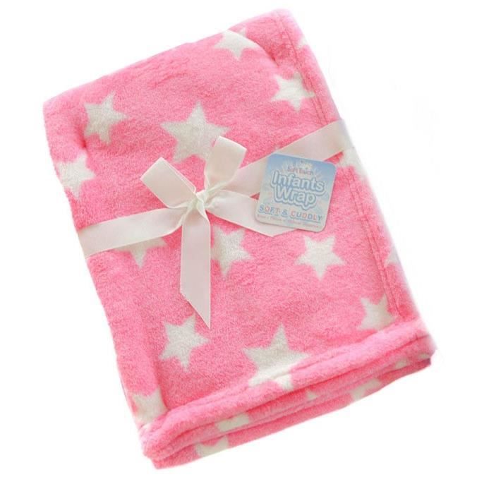 Soft Touch Couverture Bebe Etoiles En Laine Polaire 75 X 100 Cm Rose Achat Vente Drap Housse Cdiscount