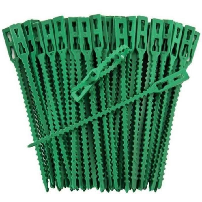 Lot De 2 Attaches De Jardin Réutilisables - Bande Auto-agrippante Verte, 15 M X 10 Mm, Pour Plantes, Tomates, Tuteurs