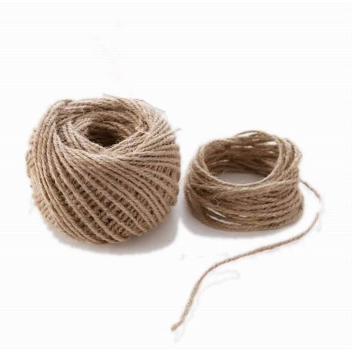 Corde de manille torsadée de 2,5 cm x 30,5 m, corde de chanvre naturel pour travaux manuels, jardinage, quais, empaquetage, balustrade, décoration d'intérieur, hamac
