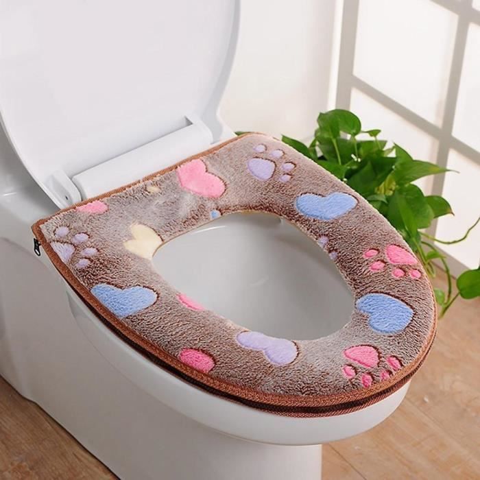 Bathroom Warmer Toilet Seat Cloth Soft Closestool Washable Lid Top Cover Pad Tuckerstore