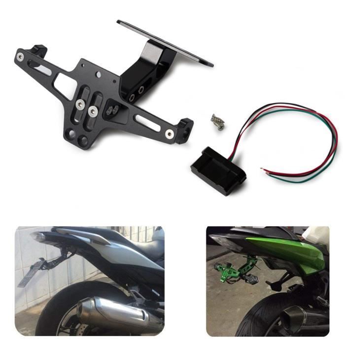 Support de plaque d/'immatriculation plaque d/'immatriculation Support universel réglable Motos type 3