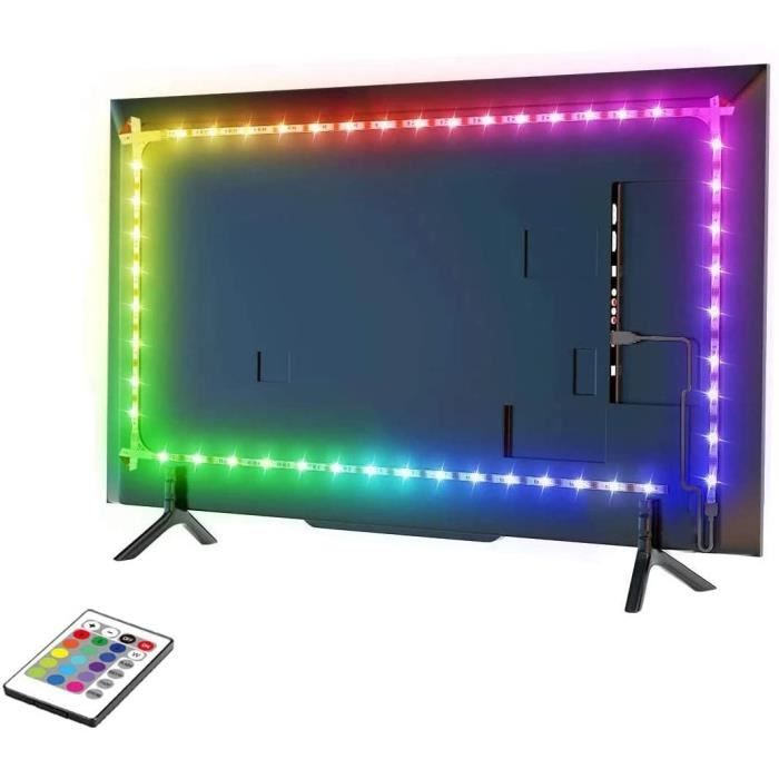 rétroéclairage TV avec ruban adhésif 3M bande lumineuse LED avec télécommande pour TV de 46 à 60 pouces Rétroéclairage LED pour TV alimentation USB 3 m 