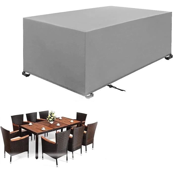 Housse Salon De Jardin 180x160x105cm Avec Corde Et Boucle Verrouillage