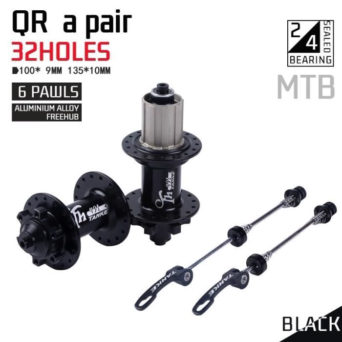 Jeu De Moyeux VTT 32 Trous - Axe Rapide, 6 Boulons Disque, 8-11 Vitesses, Aluminium, Neuf