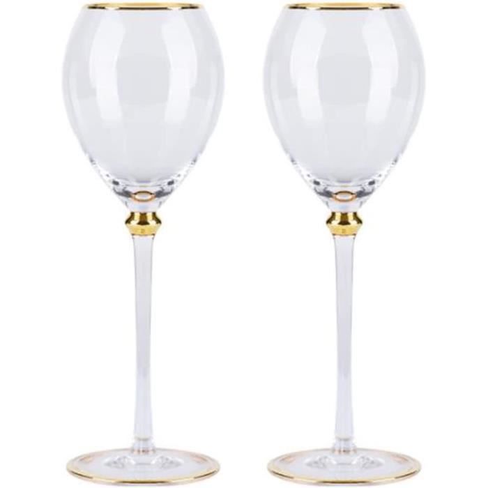 Cristal Sans Plomb Artisanal RYHMHA Lot De 3 Flûtes à Champagne Et Verres à Vin Rouge En Cristal - 160ml - Cadeau Élégant